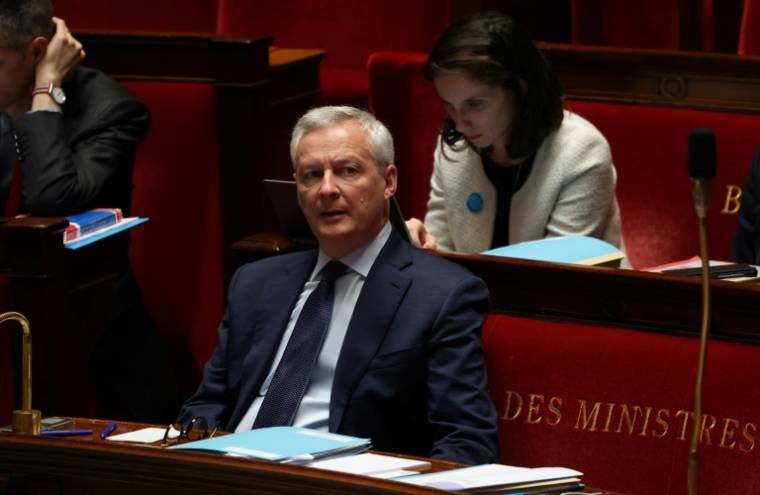 Le ministre de l'Economie, Bruno le Maire lors d'un débat sur les finances publiques à l'Assemblée nationale, à Paris, le 29 avril 2024 ( AFP / Alain JOCARD )