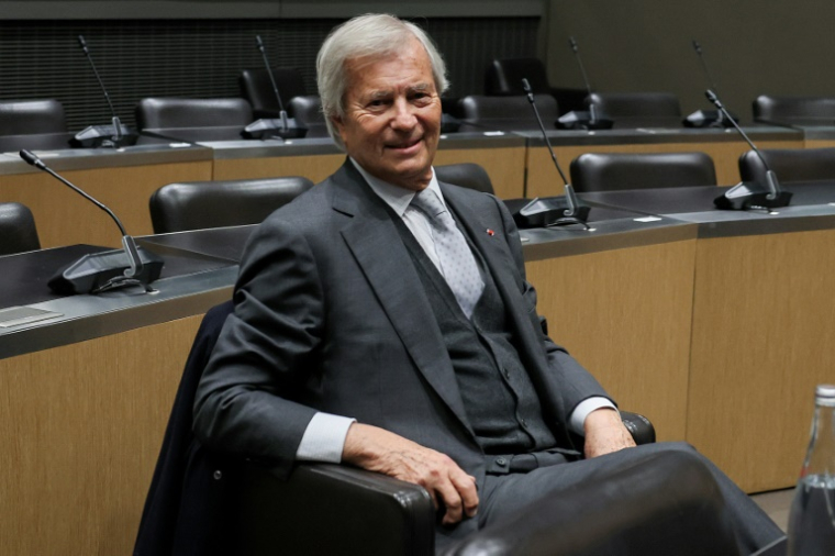 Le président de Vivendi Vincent Bolloré à l'Assemblée nationale, à Paris, le 13 mars 2024  ( AFP / ALAIN JOCARD )