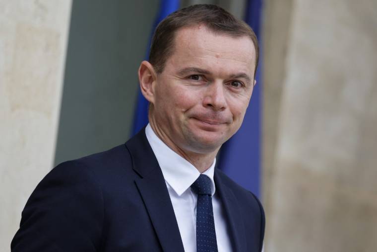 Olivier Dussopt à Paris, le 20 septembre 2023. ( AFP / LUDOVIC MARIN )