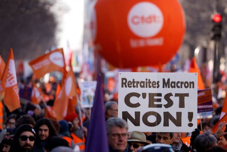 Une manifestation contre la réforme des retraites, à Paris