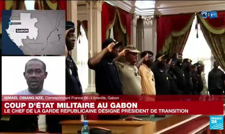 Coup d'état militaire au Gabon : le chef de la garde républicaine désigné président de transition