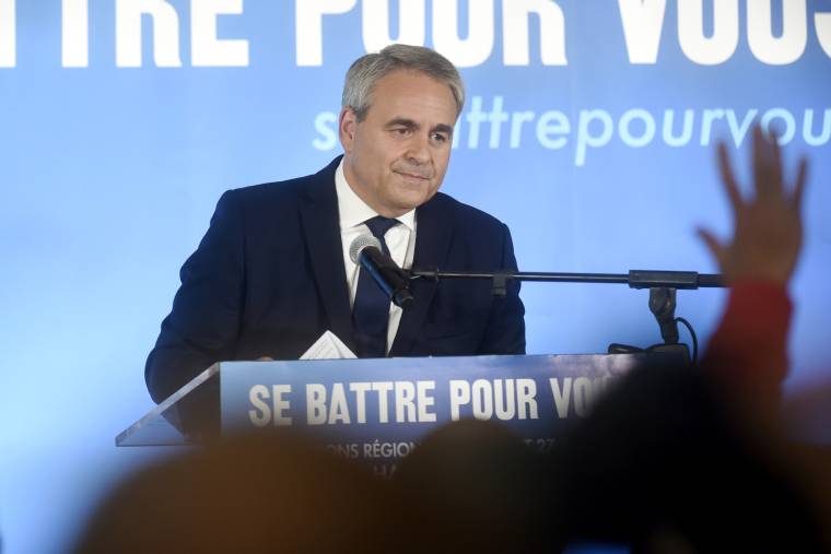 Xavier Bertrand, le 27 juin 2021, à Saint-Quentin ( AFP / FRANCOIS LO PRESTI )