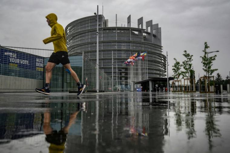 Le siège du Parlement européen à Strasbourg, le 17 mai 2024 ( AFP / JEFF PACHOUD )
