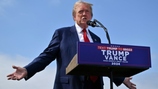 L'ancien président américain et candidat républicain à la présidentielle, Donald Trump, à Rancho Palos Verdes, le 13 septembre 2024 en Californie ( AFP / Robyn Beck )