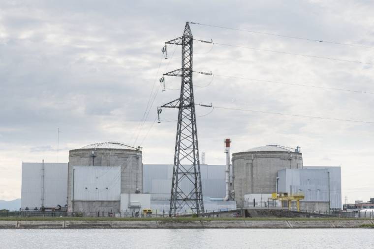 La centrale nucléaire de Fessenheim, le 26 juin 2020. ( AFP / SEBASTIEN BOZON )