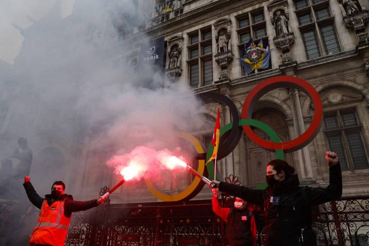 Les Jeux olympiques de Paris se tiendront du 26 juillet au 11 août 2024 ( AFP / GEOFFROY VAN DER HASSELT )