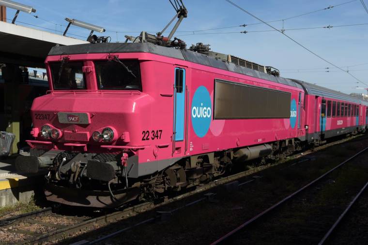 Un train Ouigo, le 11, avril 2022 à la Gare d'Austerlitz à Paris. ( AFP / Eric PIERMONT )