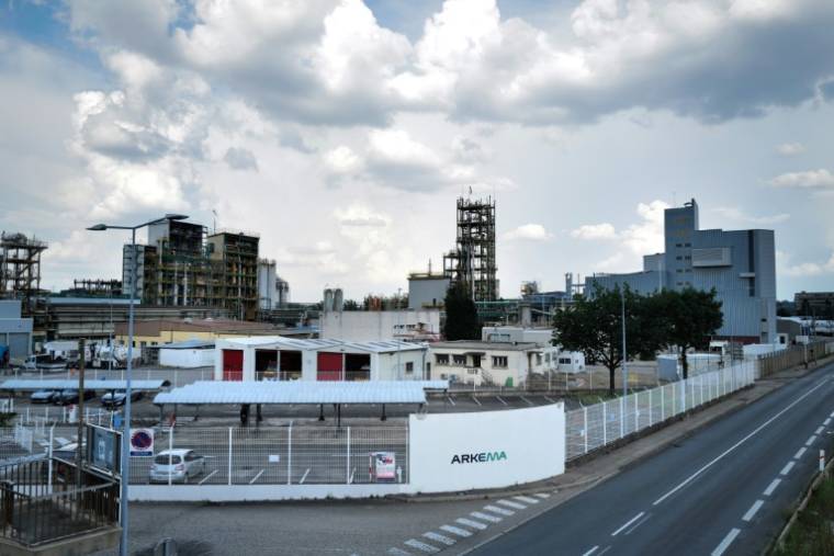 L'usine du groupe chimique Arkema à Pierre-Bénite, près de Lyon, le 3 juin 2023 ( AFP / OLIVIER CHASSIGNOLE )