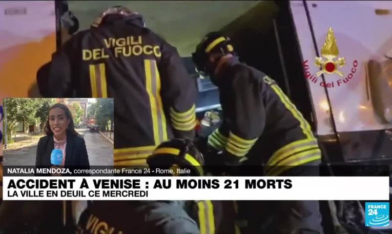 Accident à Venise : au moins 21 morts après la chute d'un bus transportant des touristes