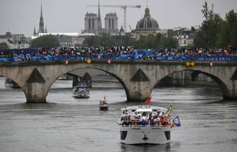 Cérémonie d'ouverture à Paris le 26 juillet 2024 ( AFP / SEBASTIEN BOZON )