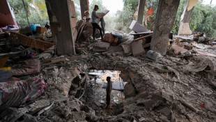 Destructions dans le camp de Bureij, dans le centre de la bande de Gaza, après un bombardement israélien, le 3 juin 2024 ( AFP / Bashar TALEB )