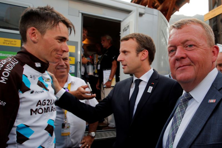 Romain Bardet après une étape du Tour de France