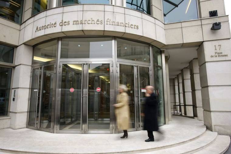 Vue générale du siège de l'AMF, l'autorité de régulation des marchés financiers français, à Paris