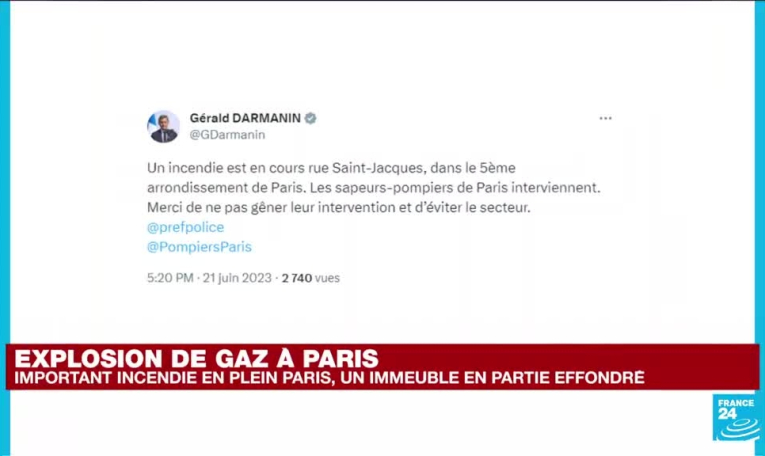 Explosion et incendie à Paris : au moins 7 blessés "en urgence absolue"