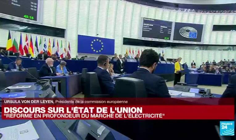 Union européenne : le discours du l'état de l'Union d'Ursula von der Leyen