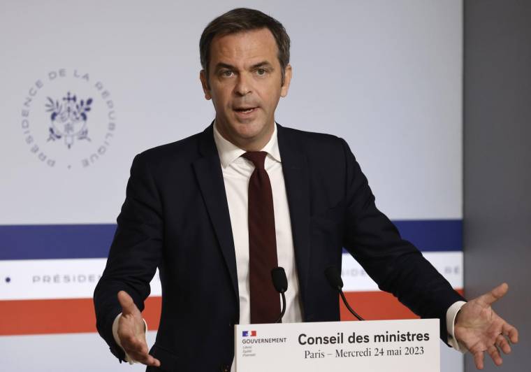Olivier Véran, le 24 mai 2023, à Paris ( AFP / Ludovic MARIN )