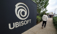 L'entrée de la société de production vidéo Ubisoft où une grève de 3 jours a lieu à Montpellier, le 15 octobre 2024 dans l'Hérault ( AFP / Pascal GUYOT )