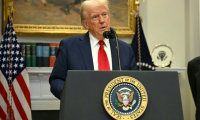 Le président américain Donald Trump dans la salle Roosevelt de la Maison Blanche, le 21 janvier 2025 à Washington ( AFP / Jim WATSON )