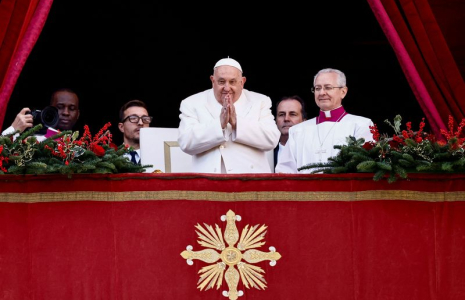 Le pape François prononce son traditionnel discours Urbi et Orbi du jour de Noël, au Vatican