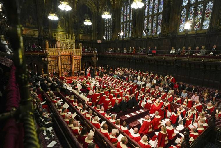 La Chambre des Lords, chambre haute du Parlement britannique. ( POOL / ALASTAIR GRANT )