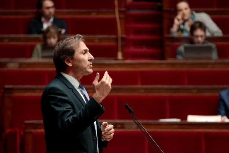Le député du Parti socialiste Jérôme Guedj à l'Assemblée nationale à Paris, le 21 novembre 2022 ( AFP / Geoffroy VAN DER HASSELT )