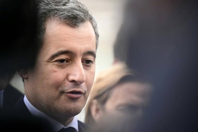 Le ministre de l'Intéreur Gérald Darmanin, le 9 avril 2024 à Paris ( AFP / Miguel MEDINA )