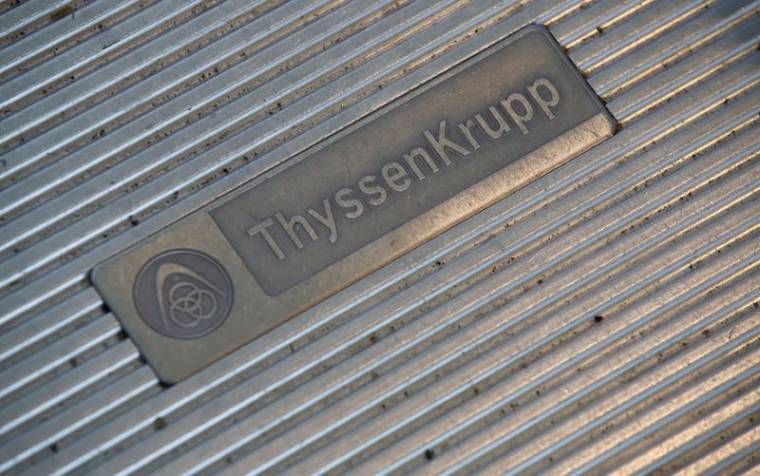 Le logo de ThyssenKrupp à Essen