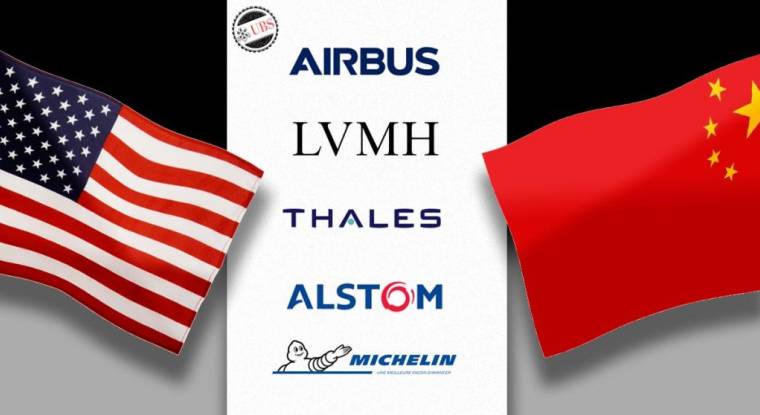 Les valeurs Michelin, Thales, Alstom, Airbus et LVMH conseillées à l'achat par UBS. (© DR)