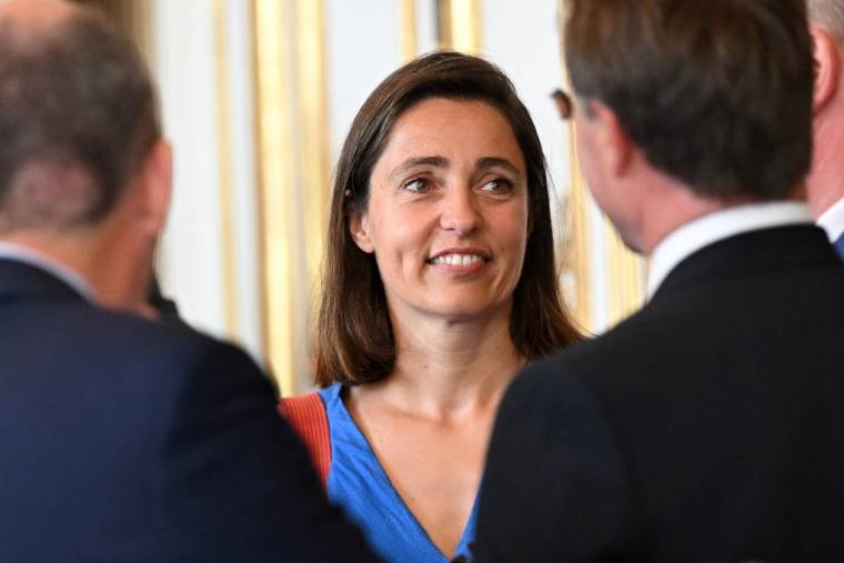 Sophie Binet à Paris, le 12 juillet 2023. ( AFP / BERTRAND GUAY )