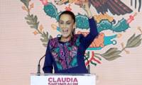 Claudia Sheinbaum, élue première femme présidente du Mexique, célèbre sa victoire, le 3 juin 2024 à Mexico ( AFP / Gerardo Luna )