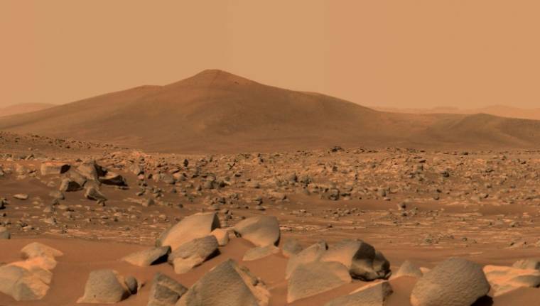 Photo de la Nasa obtenue le 12 mai 2021 montrant le cratère Jezero de Mars, le 29 avril 2021 ( NASA / Handout )