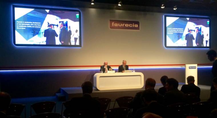 L'équipementier automobile Faurecia a présenté ses résultats 2014 le 12 février, à Paris. (©DD)