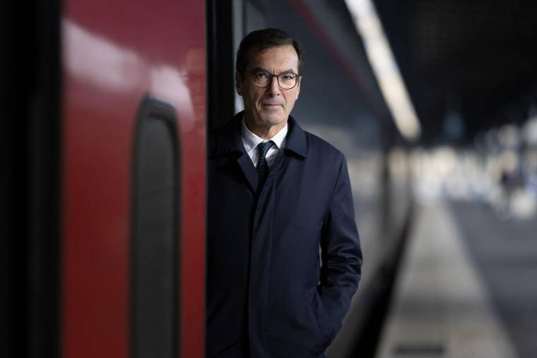 Le PDG de la SNCF Jean-Pierre Farandou, le 9 novembre 2023. ( AFP / JOEL SAGET )