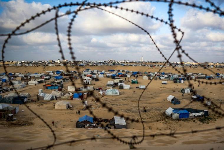 Camp de tentes à Rafah, dans le sud de la bande de Gaza, le 30 avril 2024 ( AFP / - )
