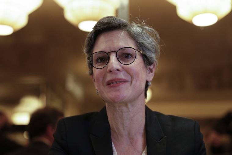 La candidate à la primaire écologiste pour l'élection présidentielle Sandrine Rousseau. ( AFP / GEOFFROY VAN DER HASSELT )