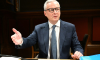 L'ancien ministre de l'Économie Bruno Le Maire devant la commission des Finances du Sénat à Paris, le 7 novembre 2024 ( AFP / Bertrand GUAY )