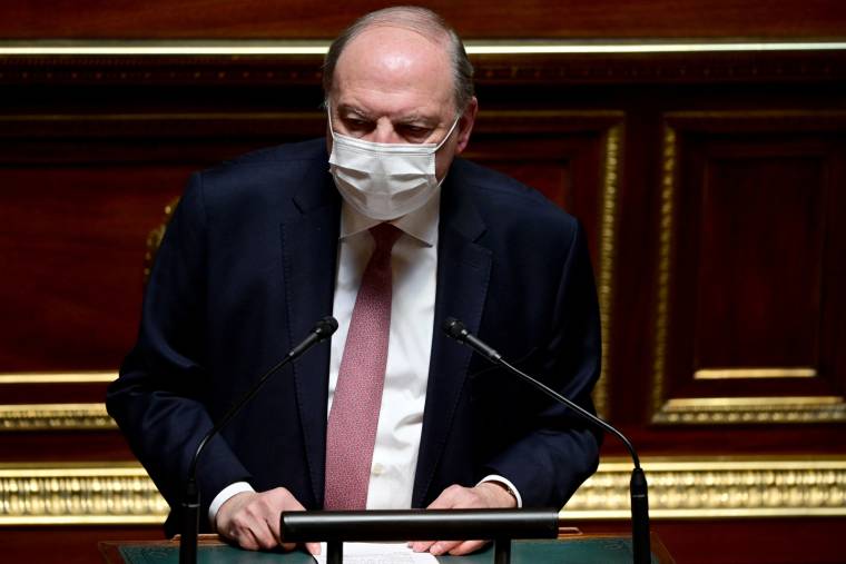 Le président du groupe centriste au Sénat Hervé Marseille, en avril 2021.  ( AFP / MARTIN BUREAU )