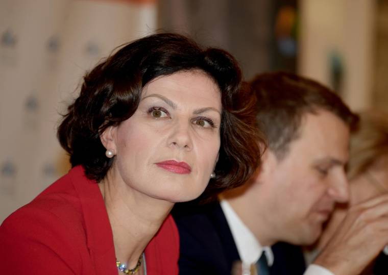 Dominique Carlac'h, vice-présidente et porte-parole du Medef. ( AFP / ERIC PIERMONT )