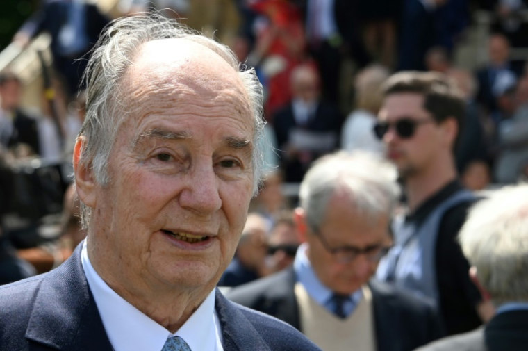 Le Prince Karim Aga Khan IV, lors du 170e Prix de Diane le 16 juin 2019 à Chantilly, au nord de Paris ( AFP / DOMINIQUE FAGET )