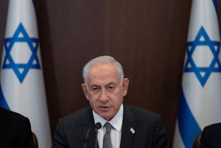 Le Premier ministre israélien Benjamin Netanyahu lors d'une réunion du cabinet à Jérusalem