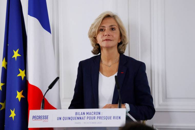 Valérie Pécresse à Paris, le 19 octobre 2021. ( AFP / THOMAS SAMSON )