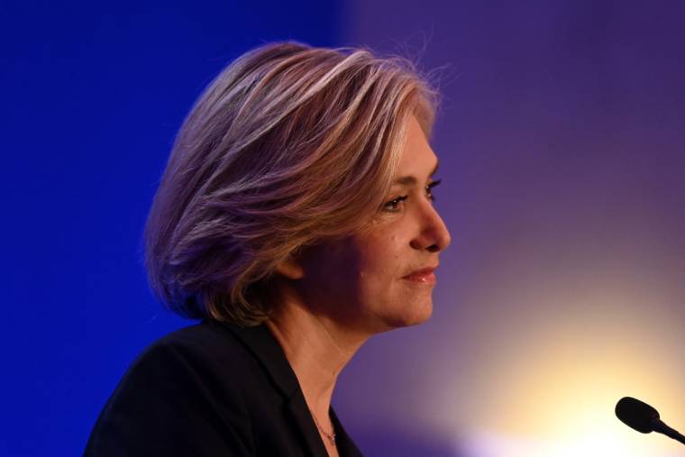 Valérie Pécresse à Paris, le 10 avril 2022. ( AFP / ALAIN JOCARD )