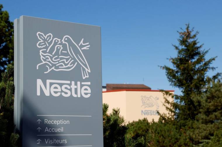 Photo d'archives du logo de Nestlé à Lausanne