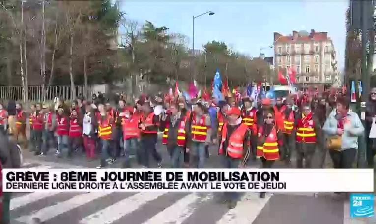 8e journée de mobilisation contre la réforme des retraites : le cortège parisien sur le départ