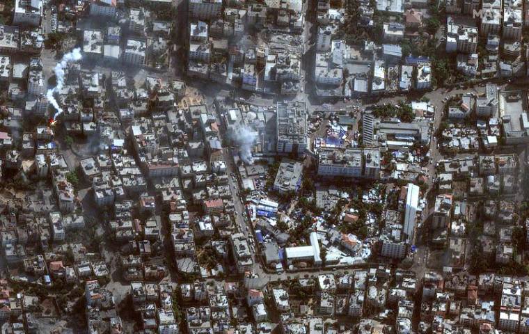 Photo d'archives : Une image satellite montre l'hôpital Al-Chifa