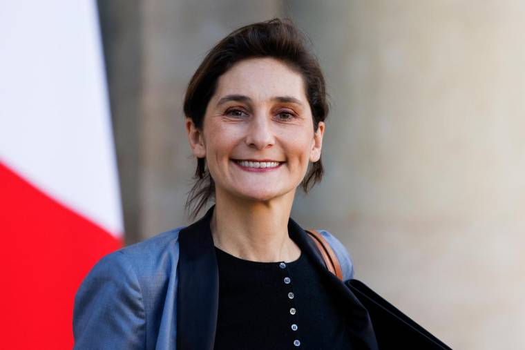 La ministre des Sports et des Jeux olympiques et paralympiques, Amélie Oudéa-Castéra, le 10 novembre à Paris. ( AFP / LUDOVIC MARIN )