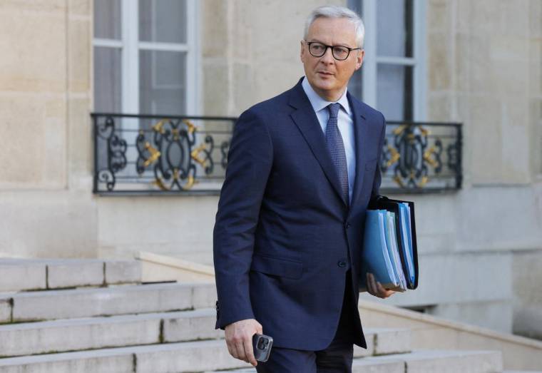 Le ministre de l'Economie et des Finances Bruno Le Maire, le 6 décembre 2023, à Paris. ( AFP / GEOFFROY VAN DER HASSELT )