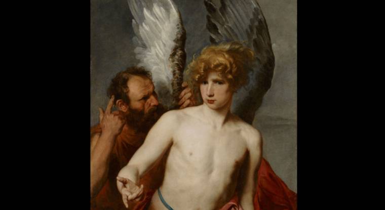 Icare, fils de Dédale, est monté si haut qu'il s'est brûlé les ailes (©peinture de Antoine van Dyck en 1620 au musée de Toronto).