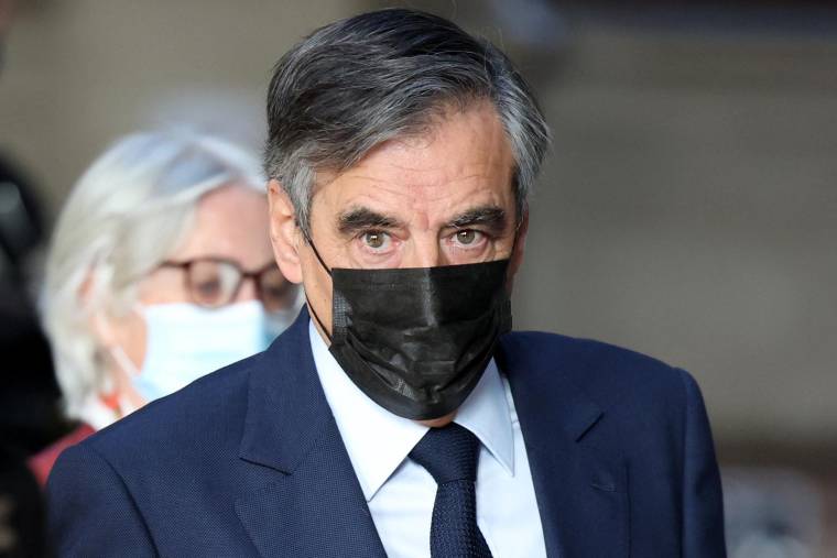 François Fillon, au tribunal le 22 novembre 2021, pour le procès en appel de l'affaire des emplois fictifs. ( AFP / THOMAS COEX )