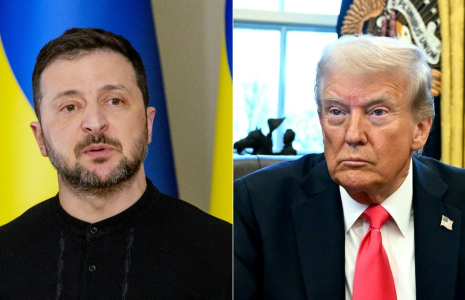 Volodymyr Zelensky et Donald Trump (photo-montage) ( AFP / TETIANA DZHAFAROVA )